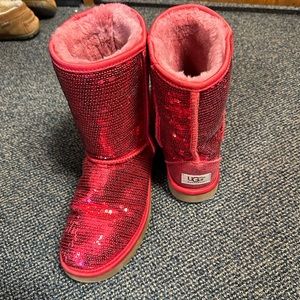 Red Sequin UGG Boots